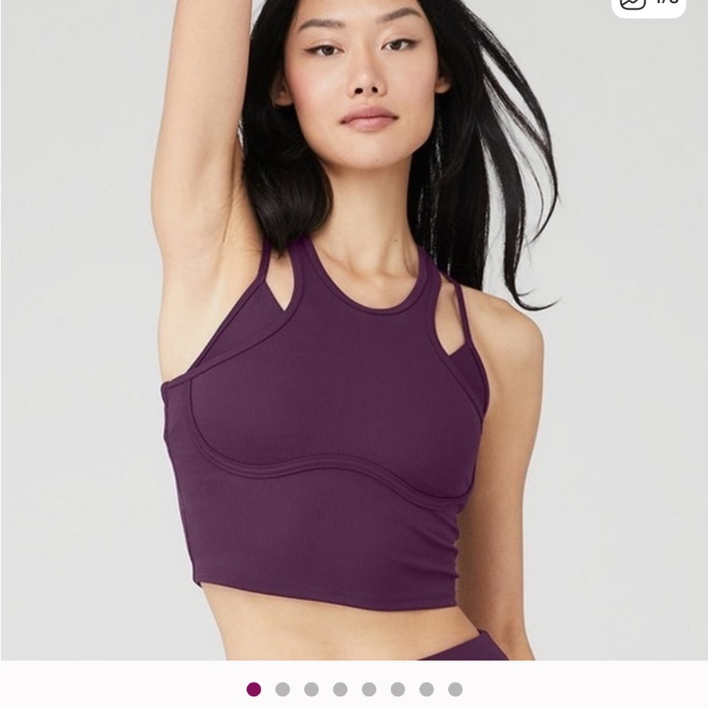 ALO Yoga Deep Purple Sports Bra